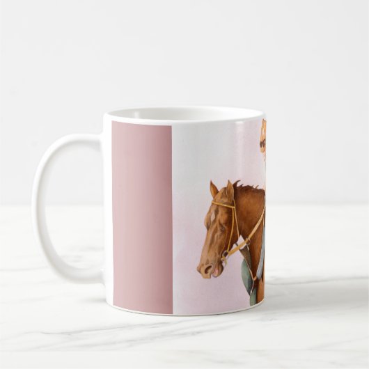 競走馬と騎手 コーヒーマグカップ (左)