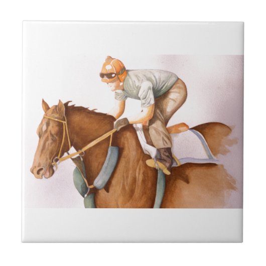 競走馬と騎手 タイル (正面)