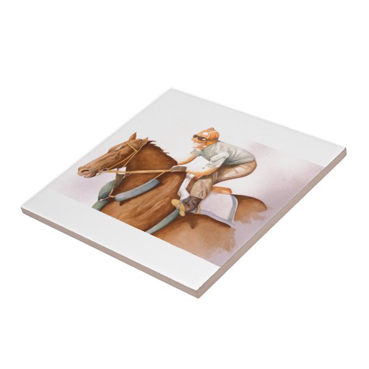 競走馬と騎手 タイル (側面)