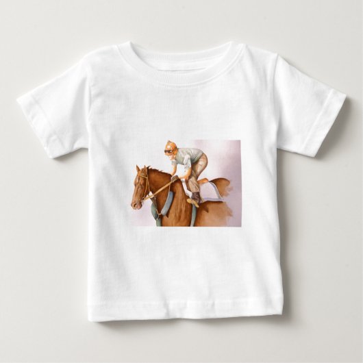競走馬と騎手 ベビーTシャツ (正面)