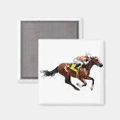 競走馬と騎手 マグネット (正面/裏面)