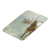 競走馬と騎手(レース前) by エドガール・ドガ マグネット (左側)