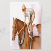 競走馬と騎手 便箋 (正面/裏面)