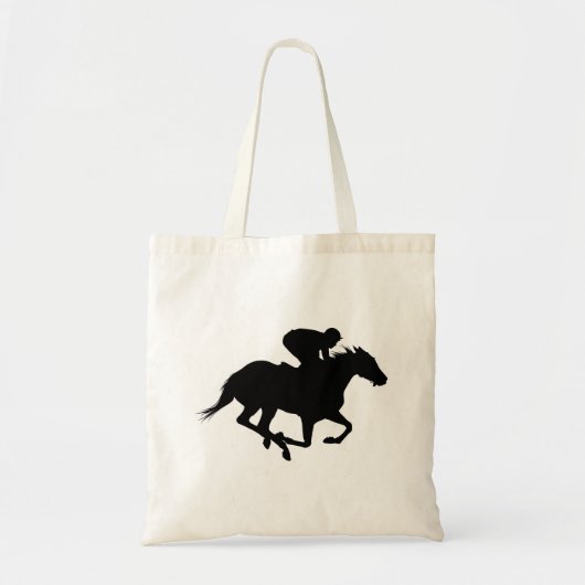 競走馬のシルエット トートバッグ (正面)