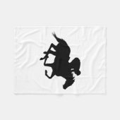 競走馬のシルエット フリースブランケット (正面(横))