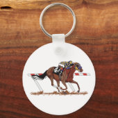 競走馬の騎手 キーホルダー (正面)