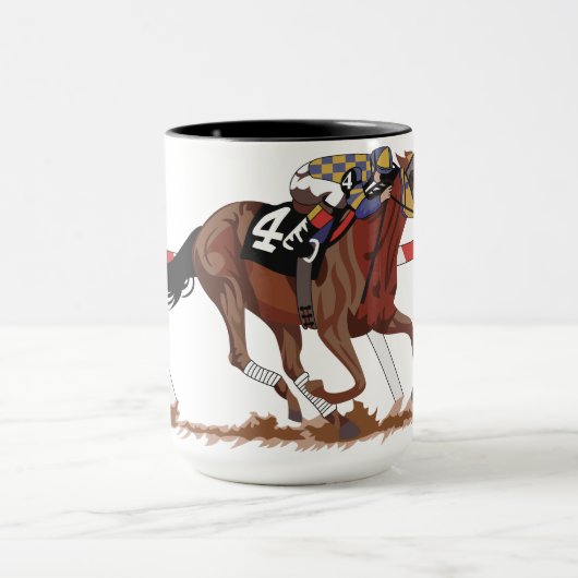 競走馬の騎手 マグカップ (中央)