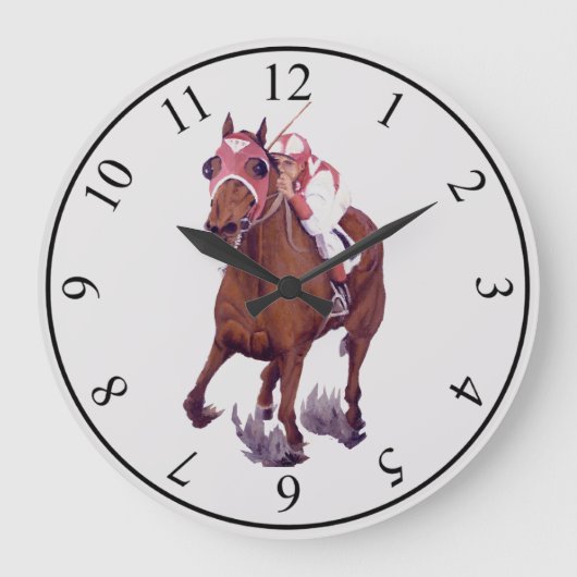 競走馬は勝者です ラージ壁時計 (正面)