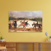 競走馬を運動する馬場 キャンバスプリント (インサイチュ (リビング))
