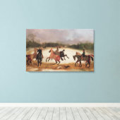 競走馬を運動する馬場 キャンバスプリント (インサイチュ (ウッドフロア))