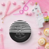 競走馬オン白黒ストライプ数 ペーパーボウル (パーティー)