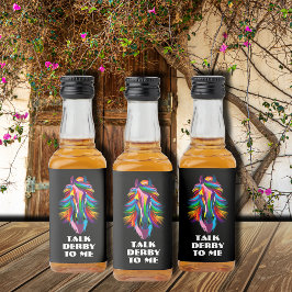 競走馬カラフルが私にダービーを話す リキュールボトルラベル