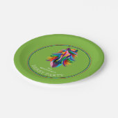 競走馬カラフルダービーパーティーグリーン ペーパープレート (アングル)
