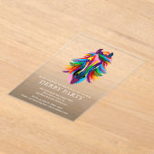 競走馬カラフルダービーパーティースモーキー アクリル招待状 (レイダウン)