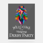 競走馬カラフルダービーパーティー歓迎 アクリルサイン (正面)