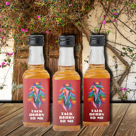 競走馬カラフルトークダービーミーミニ リキュールボトルラベル