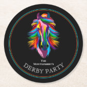 競走馬カラフルブラックダービー ラウンドペーパーコースター (正面)