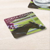 競走馬コースターギフトジョッキーケンタッキー・ダービー スクエアペーパーコースター (アングル)