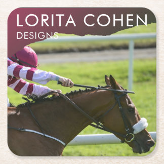 競走馬コースターギフトジョッキーケンタッキー・ダービー スクエアペーパーコースター