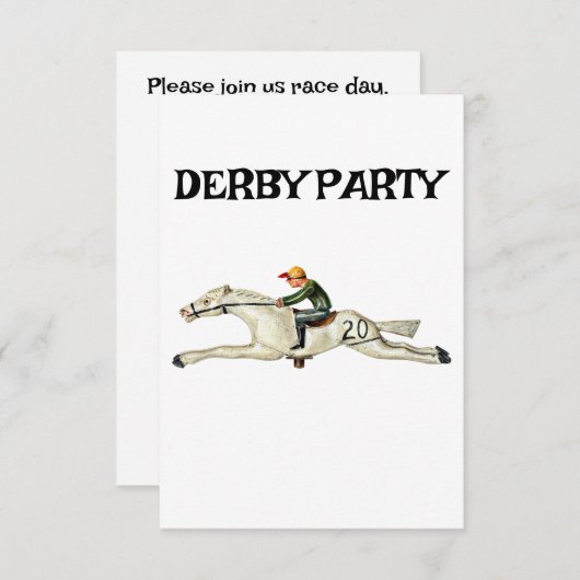 競走馬ダービーパーティの招待状 招待状 (正面/裏面)