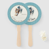 競走馬ダービーパーティーターコイズ ハンドファン (正面&裏面)