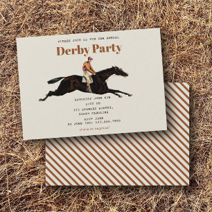 競走馬ダービーパーティー 馬術競走 誕生日 招待状
