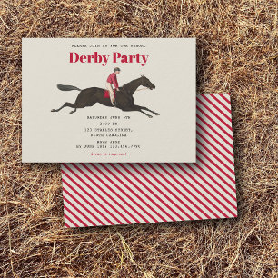 競走馬ダービーパーティー 馬術 競馬 誕生日 招待状