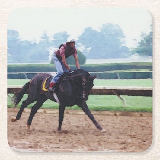 競走馬 スクエアペーパーコースター (正面)