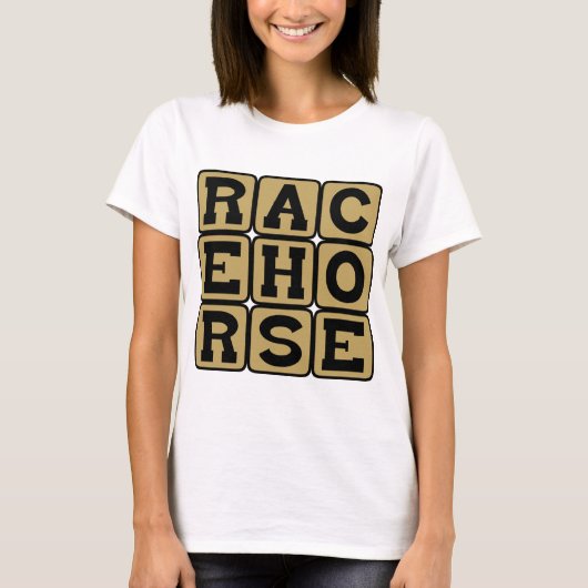 競走馬、騎手 Tシャツ (正面)