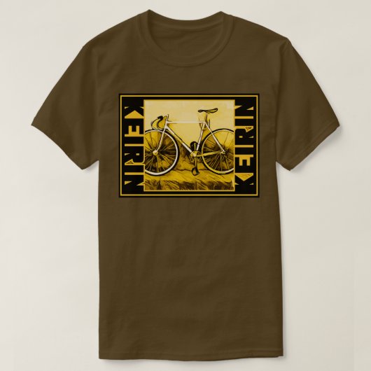 競輪レースバイクロードサイクリングトラックバイクサイリン Tシャツ (デザイン正面)