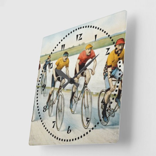 競輪 スクエア壁時計 (傾斜)