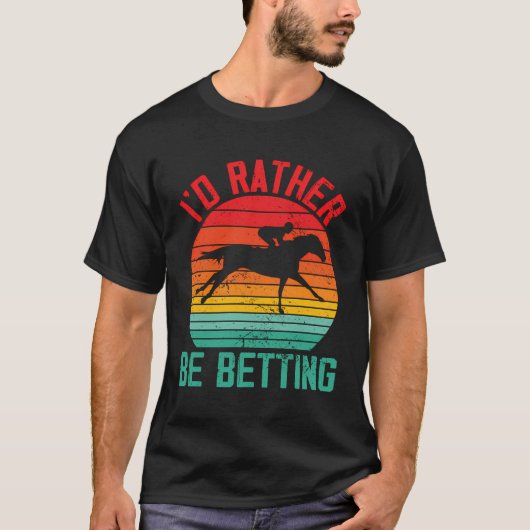 競馬おもしろいダービーレースオーナー恋人 Tシャツ (正面)