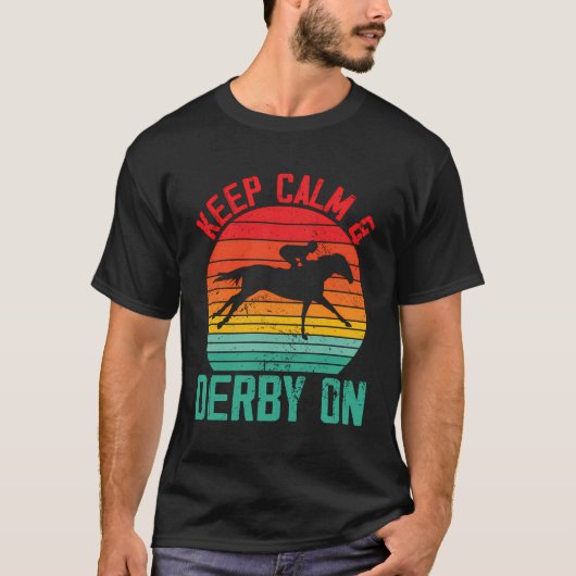 競馬おもしろいダービーレースオーナー恋人 Tシャツ (正面)