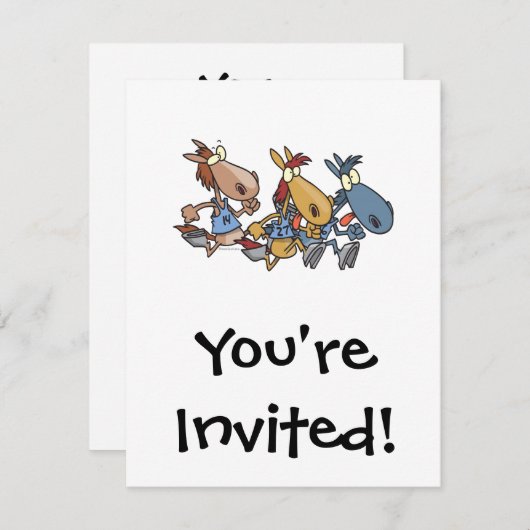 競馬おもしろい漫画 招待状 (正面/裏面)