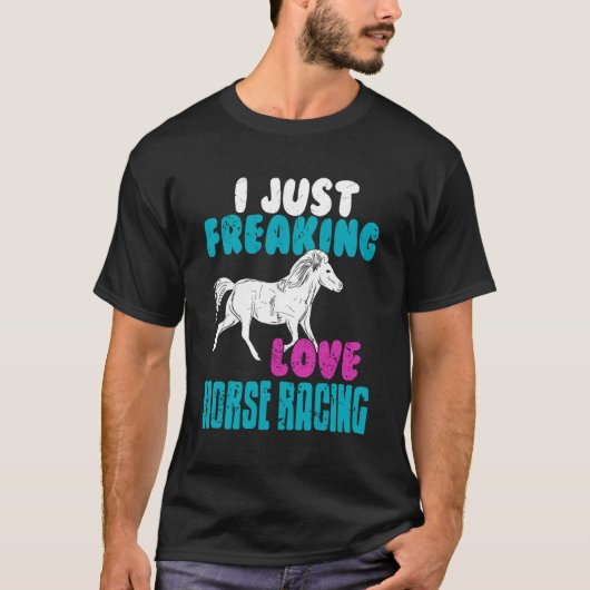 競馬が大好きな人向けユーモア Tシャツ (正面)