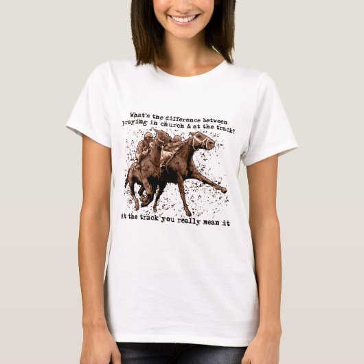 競馬で祈ること Tシャツ (正面)