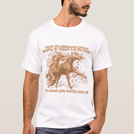 競馬で祈ること Tシャツ (正面)