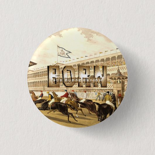 競馬のために生まれた 缶バッジ (正面)