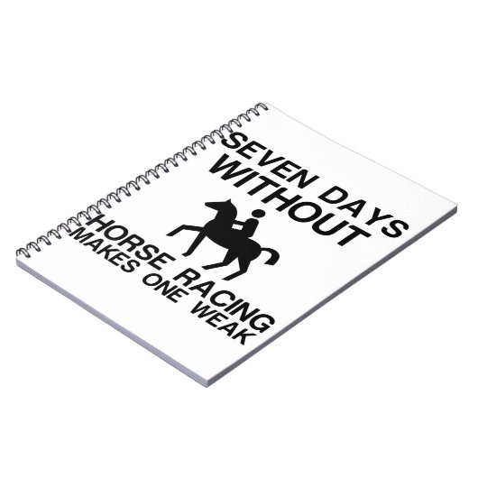 競馬のない7つの日が1つの弱い ノートブック (左側)