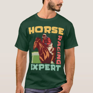 競馬のエキスパートが騎乗する馬のビンテージ Tシャツ