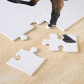 競馬のジョッキーおよび馬 ジグソーパズル (側面)