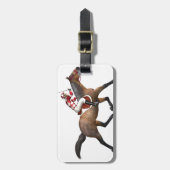 競馬のジョッキーおよび馬 ラゲッジタグ (正面縦)