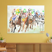 競馬のターン表現主義 キャンバスプリント (インサイチュ (リビング))