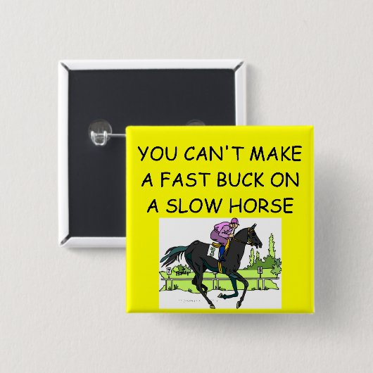 競馬の冗談 缶バッジ (正面&裏面)