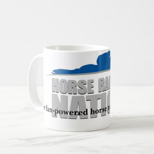 競馬の国家のファン動力のマグ コーヒーマグカップ (正面左)