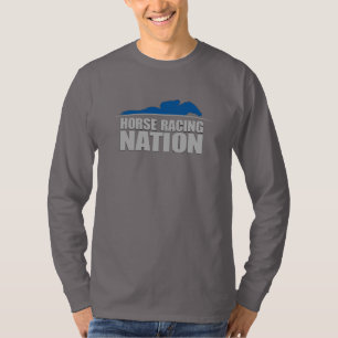 競馬の国家の人の長袖のティー Tシャツ