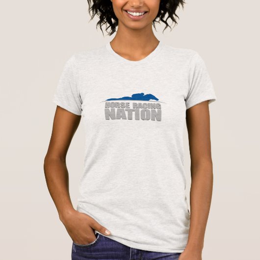 競馬の国家の女性のティー Tシャツ (正面)