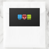 競馬の平和愛につなぐ 長方形シール (バッグ)