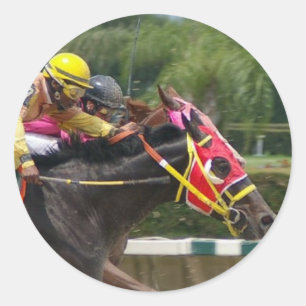 競馬の終わりのステッカー ラウンドシール