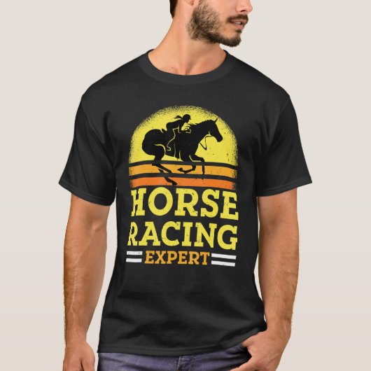 競馬の達人ジョッキー競馬ダービー競走馬M用 Tシャツ (正面)